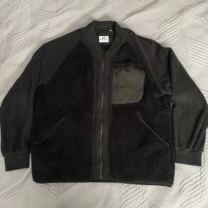 Uniqlo x White Mountaineering Black Fleece Oversized Jacket - Size Large